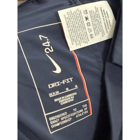 Nike 24.7 Perfect Stretch Dri-fit Pockets Golf Wide Leg Pants Sz 32x30 Navy Blue - Picture 2 of 2